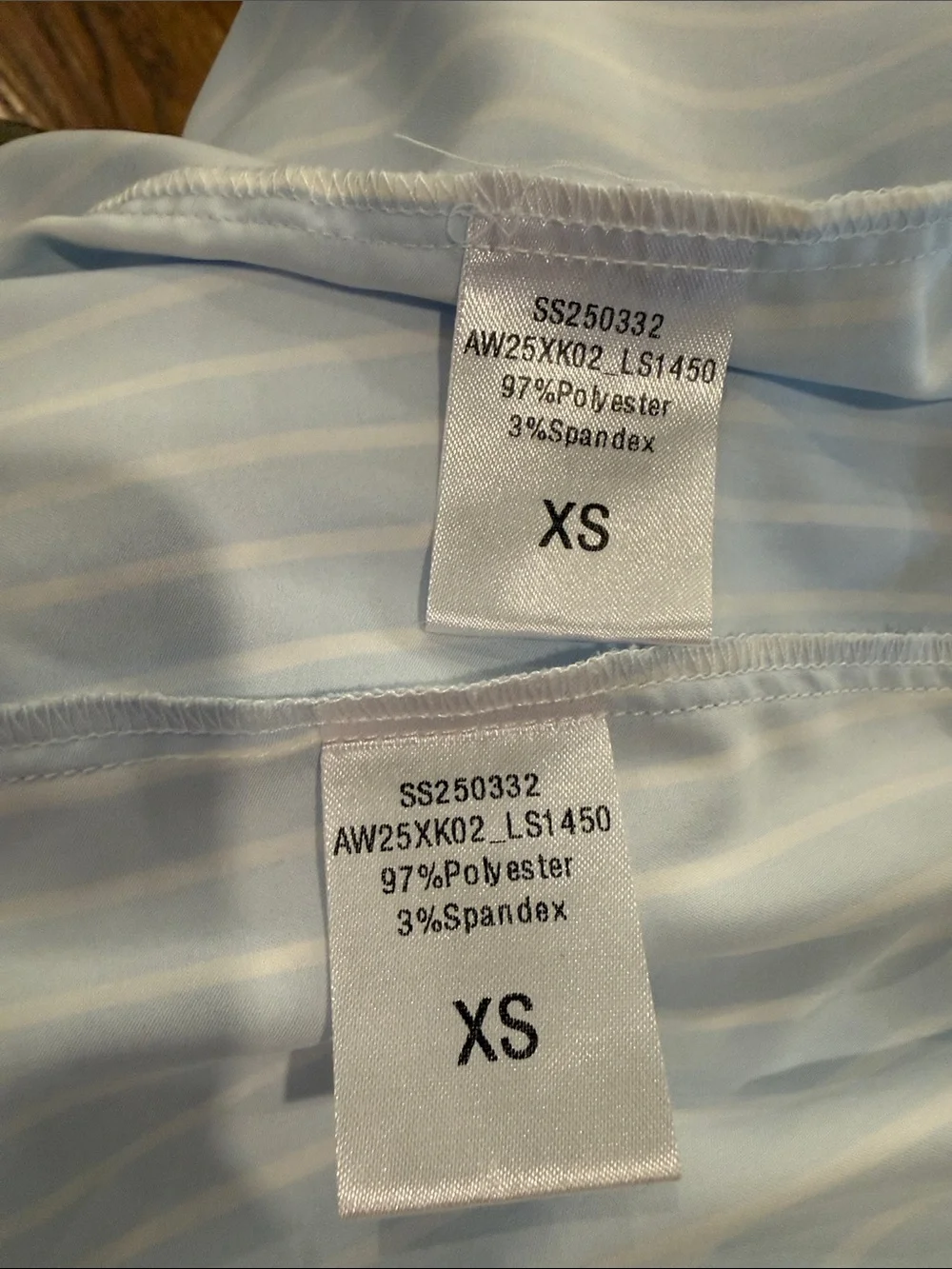 NWOT Women's Light Blue Striped Short Pajama Set
